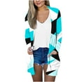 thumbnail image 2 of Itsame Womens Cardigan, Lightweight Knit Prints Casual Cardigan Tops with Pockets Sky Blue S, 2 of 5