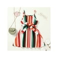 thumbnail image 2 of Gureui Sister Matching Sling Dress/Jumpsuit, Sleeveless Colorful Stripe Pattern Slim Waist One-Piece Clothes with Belt, 2 of 9