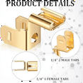 thumbnail image 2 of 50Pcs Piggyback Spade Connectors Quick Disconnect Electrical 3 Way Adapter,1/4Inch 2 Male and 1 Female Tabs, 2 of 6