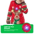 thumbnail image 5 of Joyfy Ugly Christmas Sweater Women, Led Light Up Ugly Sweater, Men Couples Women's Christmas Sweater with Light Bulbs, Reindeer Holiday Sweaters, Cute Funny Xmas Crewneck Knitted Pullovers 2025,XL, 5 of 12