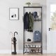 thumbnail image 3 of cm de Profundidadouble Row Coat Rack Shoe Bench Organizador con 5/10 cm de Alturaooks 4-in-1 Entry cm de Alturaallway Almacenamiento con Metálico Frame Madera Look para Living Sala & cm de..., 3 of 5