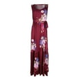 thumbnail image 3 of Robe Mode Femme Col Rond Manches Courtes Ample Mi-Mollet Robe Longue, 3 of 4
