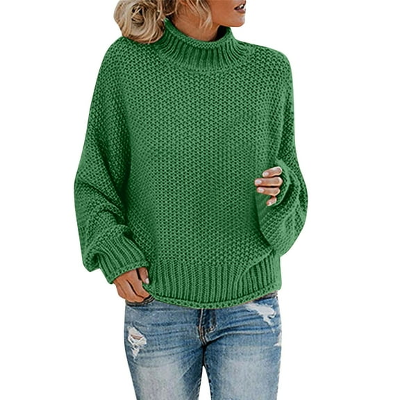 Sweaters for Women Warm Cable-Knit Cotton-Blend Sweater Fall Fashion 2023 D