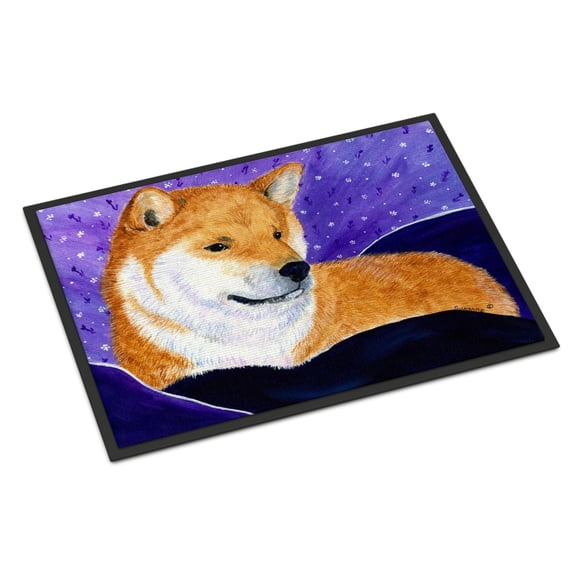 Carolines Treasures SS8417JMAT Shiba Inu Doormat 24x36 36"L x 24"W multicolor
