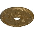 thumbnail image 3 of Ekena Millwork 18"OD x 3 1/2"ID x 1 3/8"P Antioch Ceiling Medallion (Fits Canopies up to 3 1/2"), Hand-Painted Pale Gold, 3 of 5