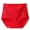 Red, variant on Lovskoo 2024 Plus Size Underwear for Women Breathable Solid Lace High Waist Leak Proof Cotton Crotch Shorts Underwear Panties Red