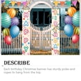 thumbnail image 3 of Matsuzay 1 par Feliz Navidad feliz cumpleaños puerta porche pareado decoración colgante bandera fiesta ornamento decorativo hogar empresa Kits de decoración para fiestas Blanco Matsuzay HA069200-02, 3 of 6