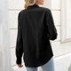 thumbnail image 4 of Fiudx Ropa de Mujer Moda Mujer Casual Botón Sólido Blusa Manga Larga Camiseta Verano Tops, 4 of 7