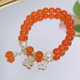 thumbnail image 2 of Pulsera de cristal para estudiantes de primavera y verano, sencilla y bonita, con cuentas, cadena de mano, decoración de mano, oso rojo, 2 of 2