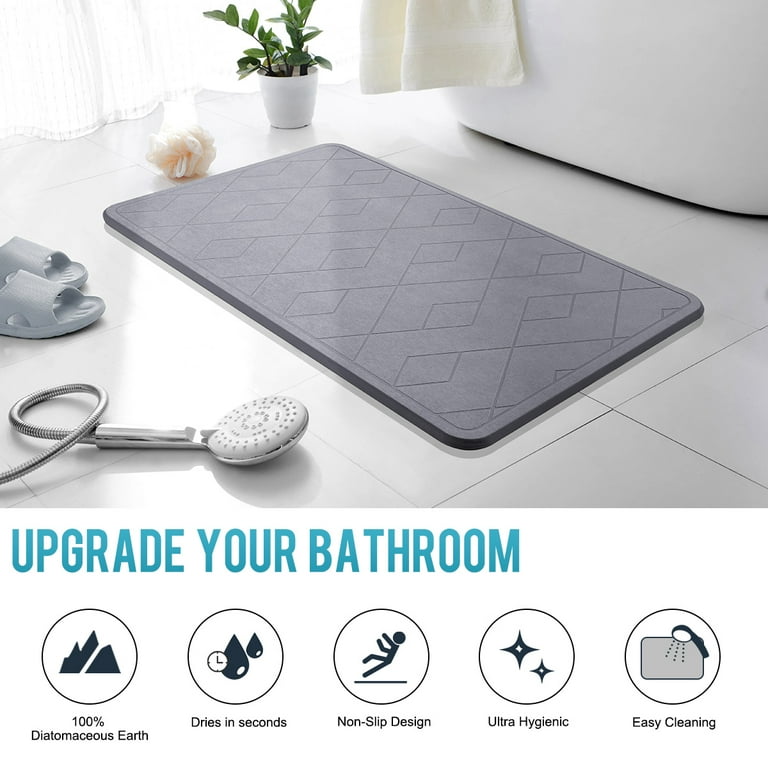 Bath Mat Non Slip Quick Dry Absorbent Bathroom Stone Floor Mat