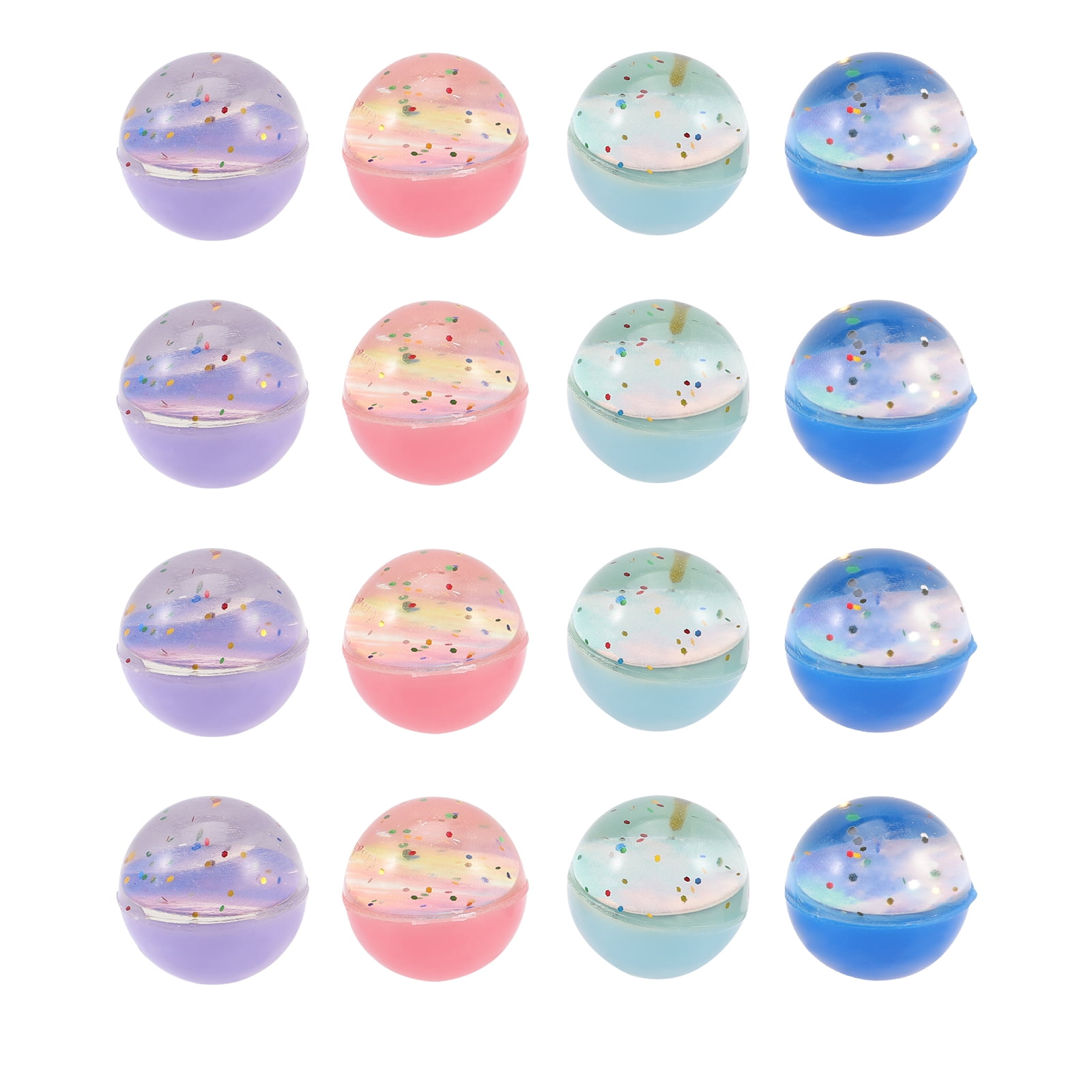 25pcs Rubber Bouncy Balls Sparkle Star Sky Bounce Balls Jumping