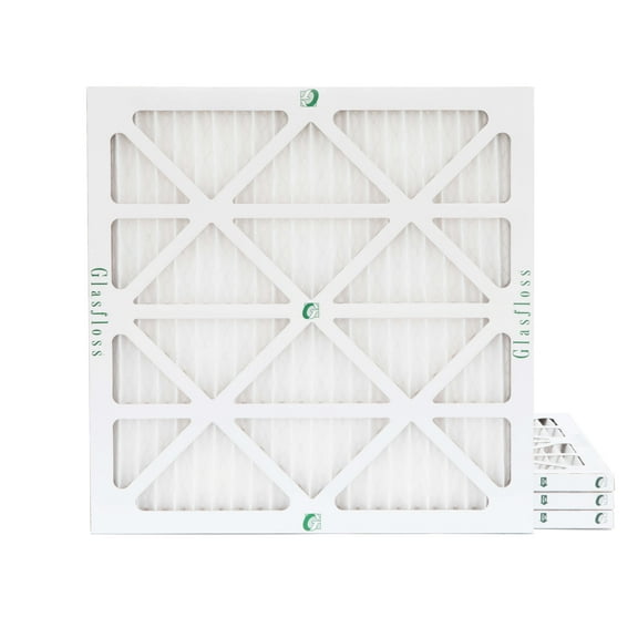 21-1/2 x 23-5/16 x 1 MERV 10 Pleated Air Filters by Glasfloss. 4 Pack. Replacement filters for Carrier, Payne, & Bryant.