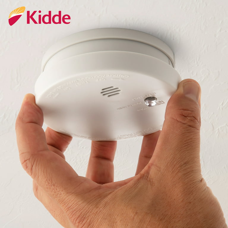 Kidde Fire Sentry Battery Operated 4-inch Smoke Detector, with 85 decibel  alarm, 2 pack