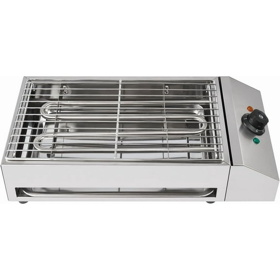 Portable Electric Grill, 1800W Smokeless Indoor Grill, Electric Grill with Adjustable Temperature, Stainless Steel Restaurant Teppanyaki Grill for Restaurant/Camping/Party