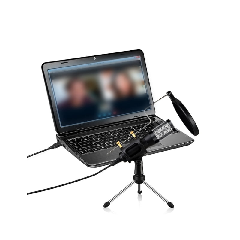 Professional Condenser Microphone Computer Laptop Recording Gaming Mic Speaker for Singing Streaming Accessories