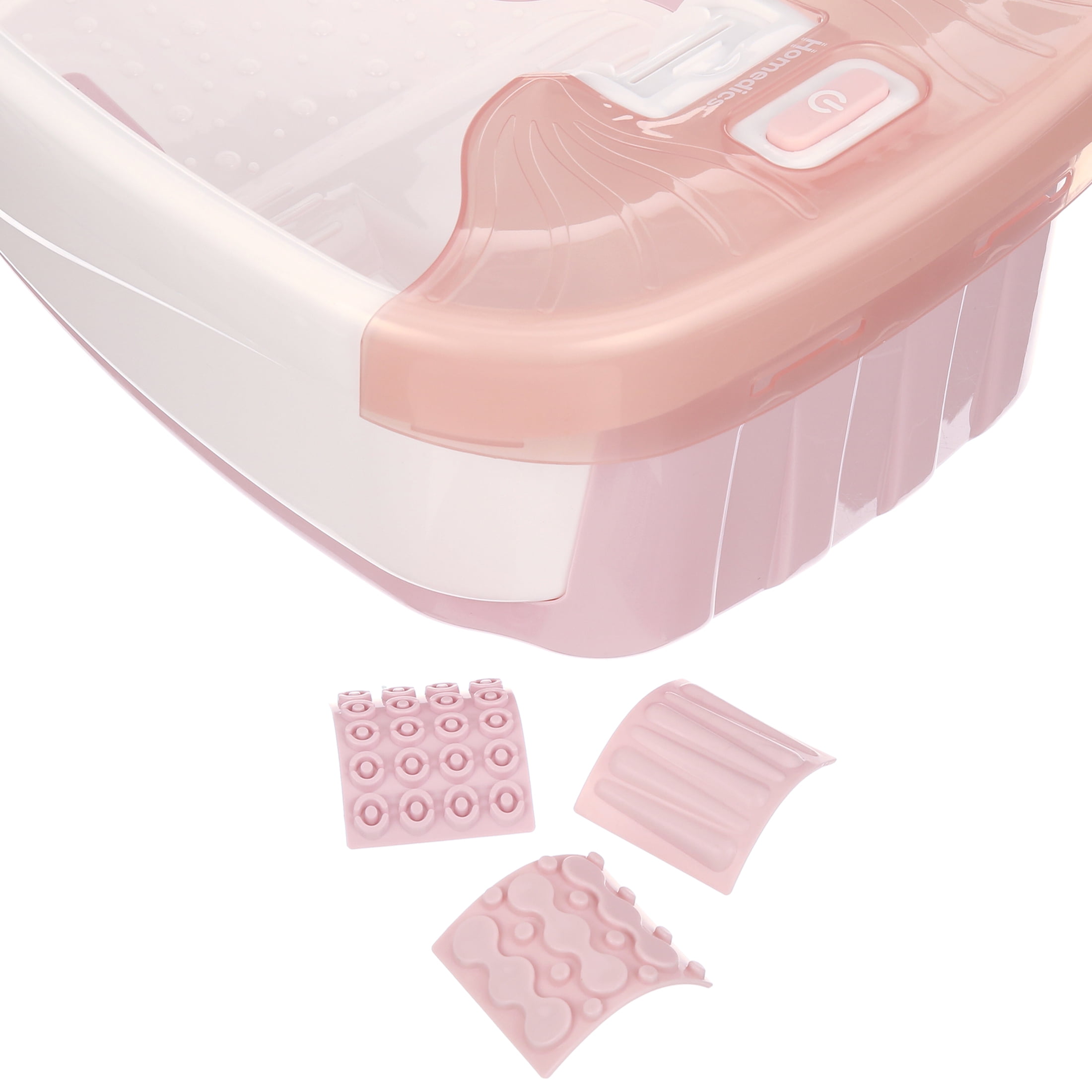Homedics, Bubble Bliss Deluxe Massaging Foot Spa with Heat, Pink, FB-52J