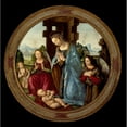thumbnail image 2 of Tommaso 12x12 Black Ornate Wood Framed Double Matted Museum Art Print Titled: Virgin Adoring the Christ Child with St. John the Baptist and Two Angels (circa 1500-1520), 2 of 5