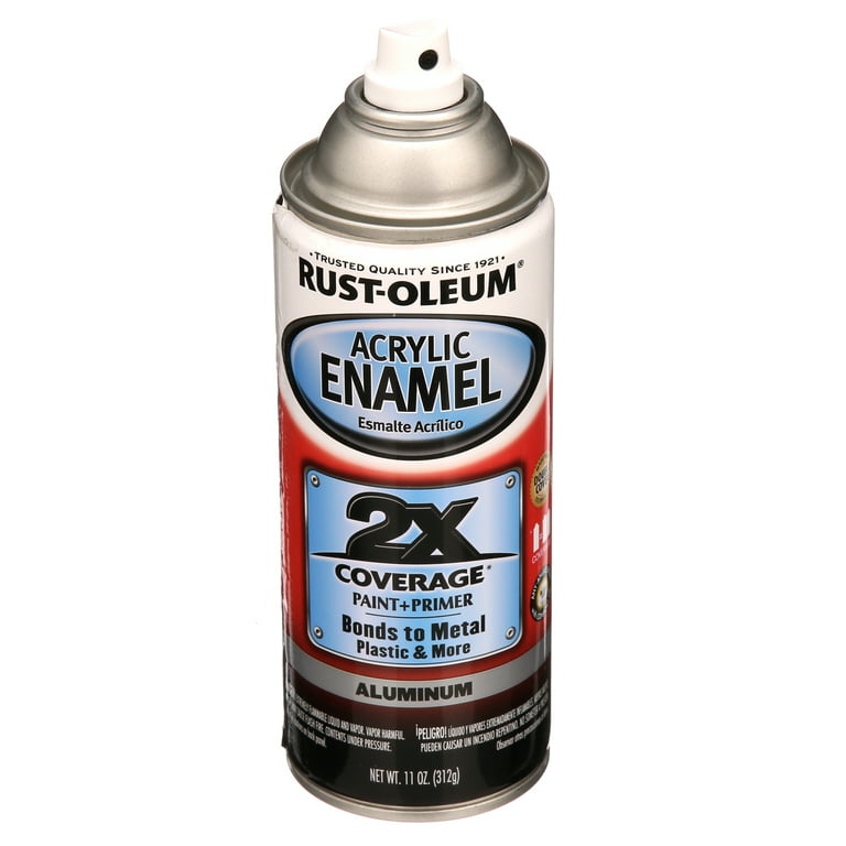 Rust-Oleum Acrylic Enamel 2X Aluminum Spray Paint and Primer in 1, 11 oz 