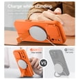 thumbnail image 3 of SURITCH for iPhone 17 Pro Max Case with Camera Control Cover, Camera Cover and Adjustable Kickstand, Compatible with MagSafe, Shockproof Bumper Protective Cases, Orange, 3 of 11