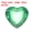 Dark Green 0.47", variant on Uxcell 40 Pcs Acrylic Heart Rhinestone 0.59" Flat Back Plastic Gems Transparent White