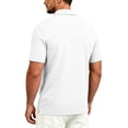 thumbnail image 4 of Short Sleeve Polo Shirts Men's Casual Classic Button Basic Shirt Solid Color Cotton Tees Stylish Tops White L, 4 of 9