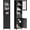 63"H Wooden Cabinet - Black, variant on SOLAURA Metal Storage Cabinet with Locking Doors and Adjustable Shelves, Small Lockable Storage Cabinet Steel Office Cabinet for Home Office, Garage, Kitchen (White)