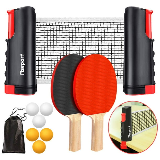 Set de palas de ping pong FBSPORT portátil con red retráctil