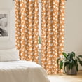 thumbnail image 2 of Ambesonne Retro Window Curtains, Floral Botany Arrangement, Each 28" W x 84" L, Dark Orange Grey White, 2 of 4
