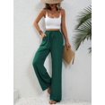 thumbnail image 1 of Pantalones casuales de pierna ancha con trapeador de color sólido versátiles de primavera y verano para mujer europea y americana, 1 of 6
