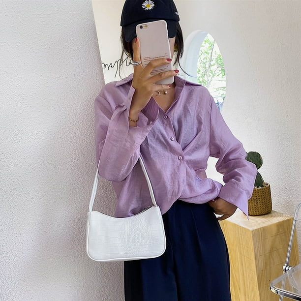 Bolso Informal para Mujer Piel A La Bolsos Informales Con Hombro Solidos Walmart en linea