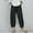 Black, variant on Patlollav Womens Casual High Waist Solid Summer Cotton Loose Long Straight Pants