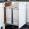 thumbnail image 2 of Rev-A-Shelf Double 50 Qt Pull Out Soft-Close Steel Kitchen Waste Basket, 2 of 11