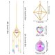 thumbnail image 2 of 1 pieza de colgante de cristal de piña de aire, atrapasueños DIY, lámpara colgante de amor, decoración de ventana JM, 2 of 5