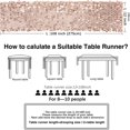 thumbnail image 2 of QZS Dining Table Centerpiece Decorations,Silver Sequin Table Runners Bulk Glitter Sequin Runners for Party Decorations,11.8"x9Ft,Rose Gold, 2 of 7