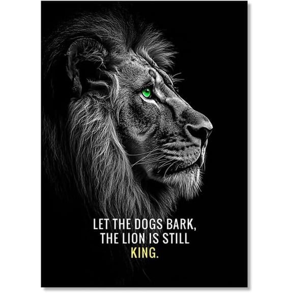 Motivational Phrases Poster Print Inspiring Words Wall Art Canvas Painting Tiger Lion Leopard Eagle Office Decor Home Decoration 11x14 inch Unframed