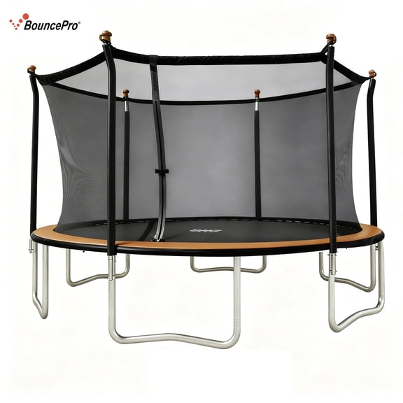 Sportspower BouncePro 15ft Trampoline Meets ASTM Safety Standards, Heavy-Duty Rust-Resistant Steel Frame, UV-Resistant Jump Mat & Safety Net