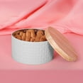 thumbnail image 2 of Usloyux Under $5 Round Cookie Tins with Wood Lids, 3.94x3.94x2.36 Inch Metal Cookie Container,Empty Biscuit Tin Tinplate Tea Canister Trinket Box Foods Storage,Container Tin for Candy Cookies, 2 of 9