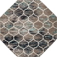 thumbnail image 3 of Unique Loom Trellis Frieze Collection Area Rug - Rounded (7' 10" Octagon Blue Multi/Ivory), 3 of 7