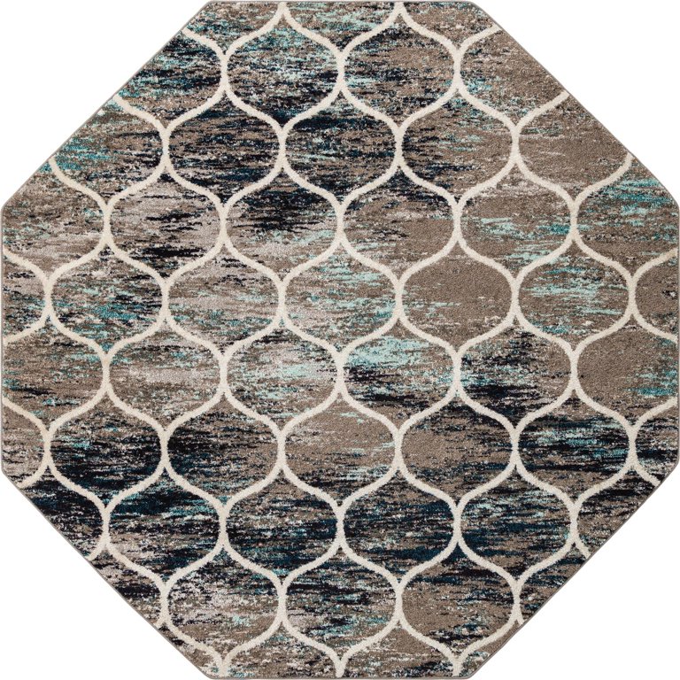 Unique Loom Rounded Trellis Frieze Rug, 7' x 10', Multi