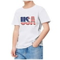 thumbnail image 4 of Razzly Big Boys Unisex Tops,USA Boys Short Sleeve T-Shirt Cotton Tween Athletic T Shirts for Boys Summer Clothes Boys(White,10-11 Years), 4 of 4