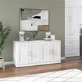 thumbnail image 2 of Bush Hampton Heights 60"W Engineered Wood Buffet Cabinet in White, 2 of 7