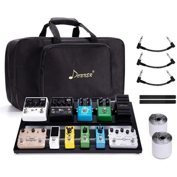Donner Guitar Pedal Board Case DB-3 Aluminium Pedalboard 20'' x 11.4'' x 4'’ with Bag