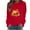 #01 Red, variant on Pisexur Womens Fall Halloween Sweatshirt Long Sleeve Crewneck Sweatshirts Fashion Casual Oversized Pumpkin Graphic Sweatshirts Pullover Tops Plus Size Sweatshirt S-3XL