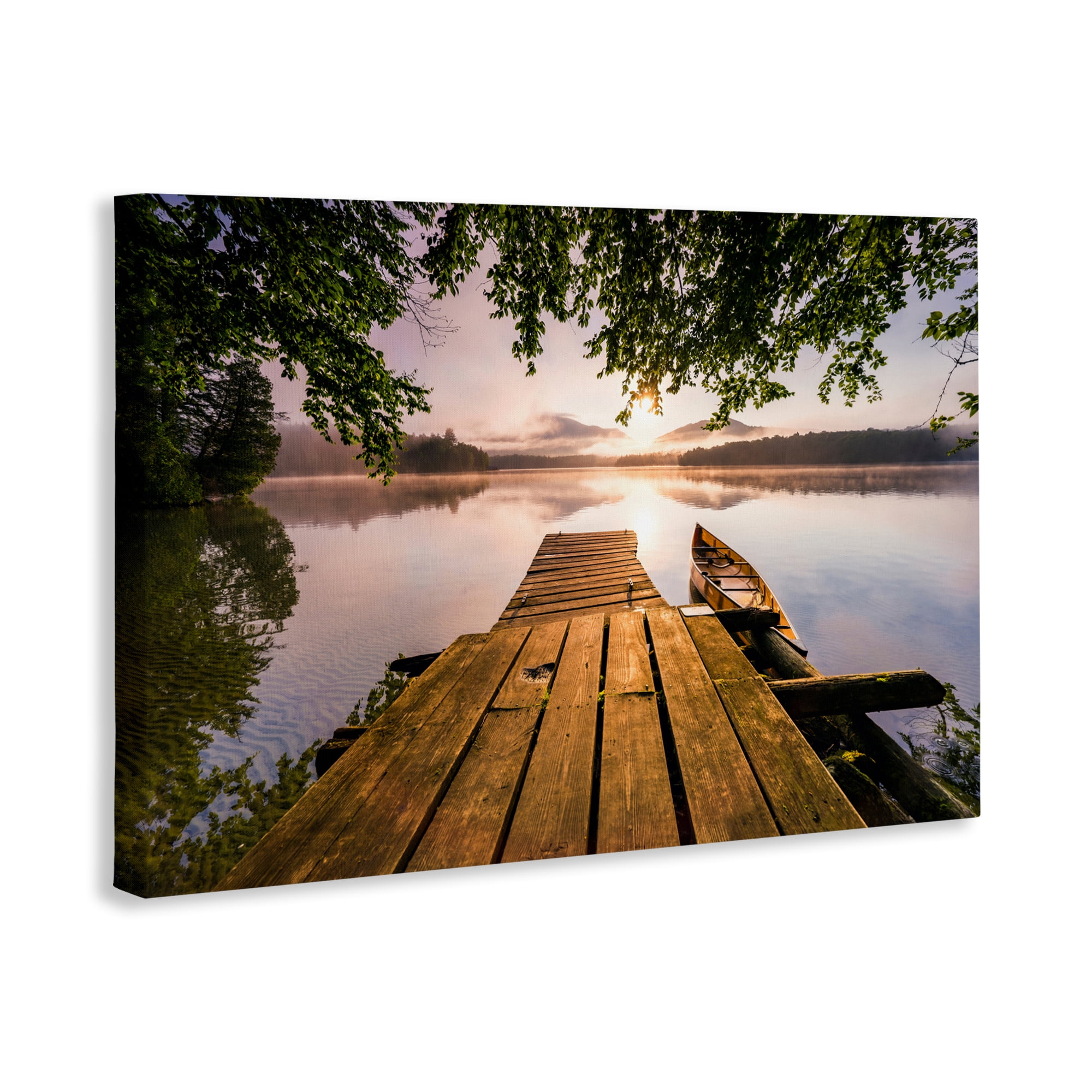 Stupell Industries Misty Morning Light on Lake Canvas Wall Art, design by Jonathan Zaharek