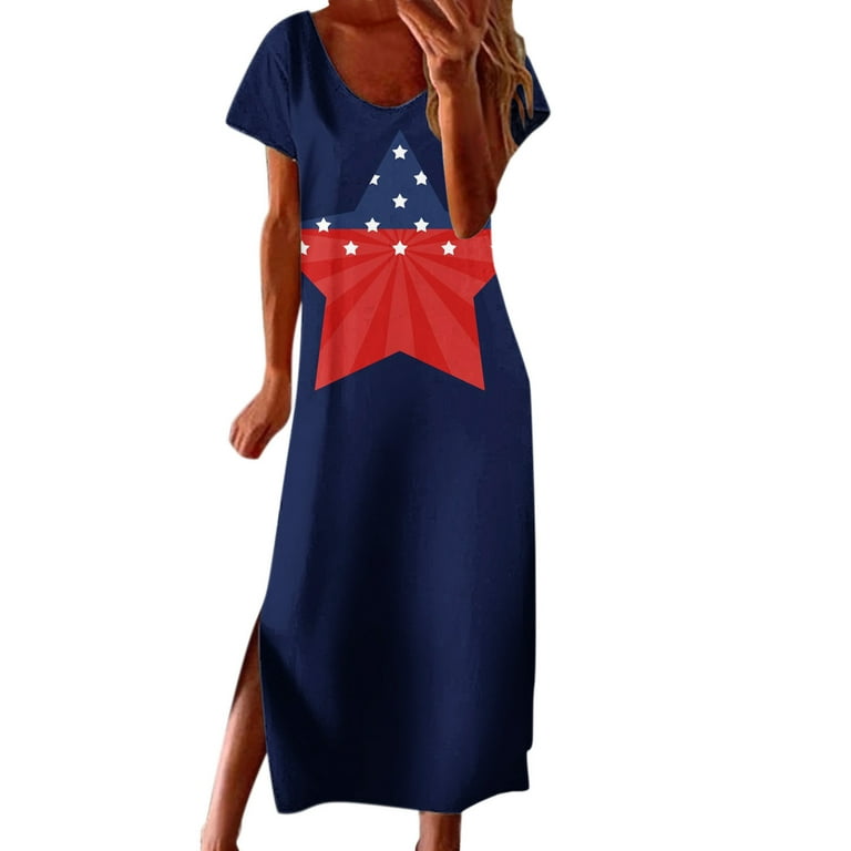 plus size fourth of july maxi dress