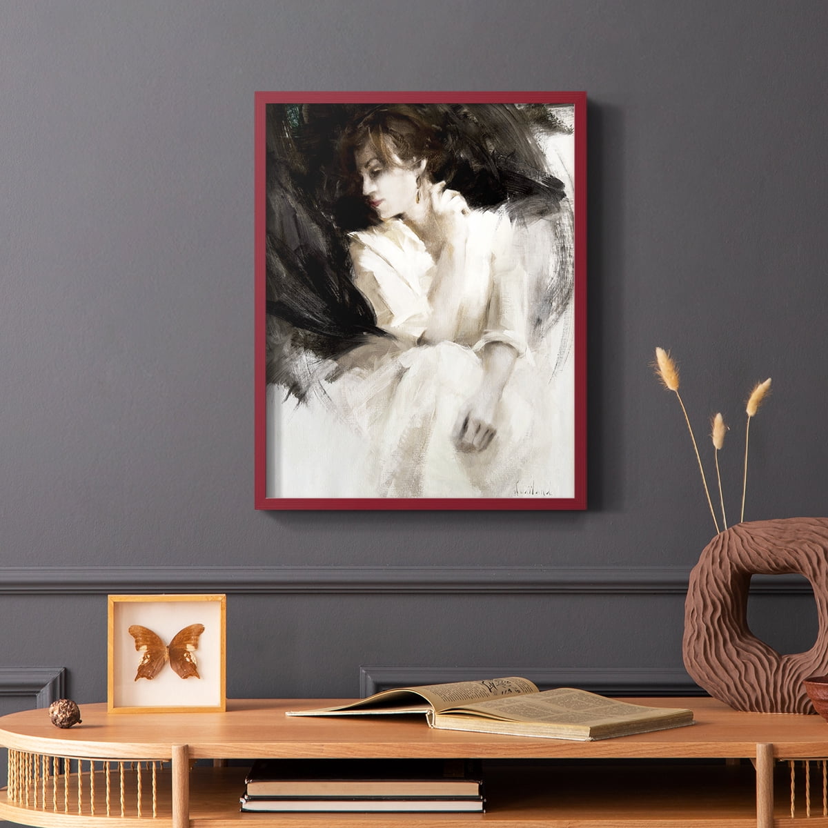 Braceo in Paper Solid Wood 8 x 10 Framed Print