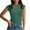 Green, variant on ZyeKqe Going out Tops for Women Short Sleeve Shirts Crewneck T Shirts Stretchy Slim Fitted Basic Tees