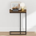 thumbnail image 4 of Furinno CAMNUS C-shape Metal Frame Nightstand Side/End Table Columbia Walnut, 4 of 6