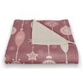 thumbnail image 2 of Creative Products Multi Size Ornaments with Wine Tones 50x60 Coral Fleece Blanket, 2 of 3