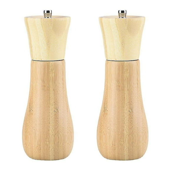 Salt Grinder White Wooden Pepper Grinder Sea Salt And